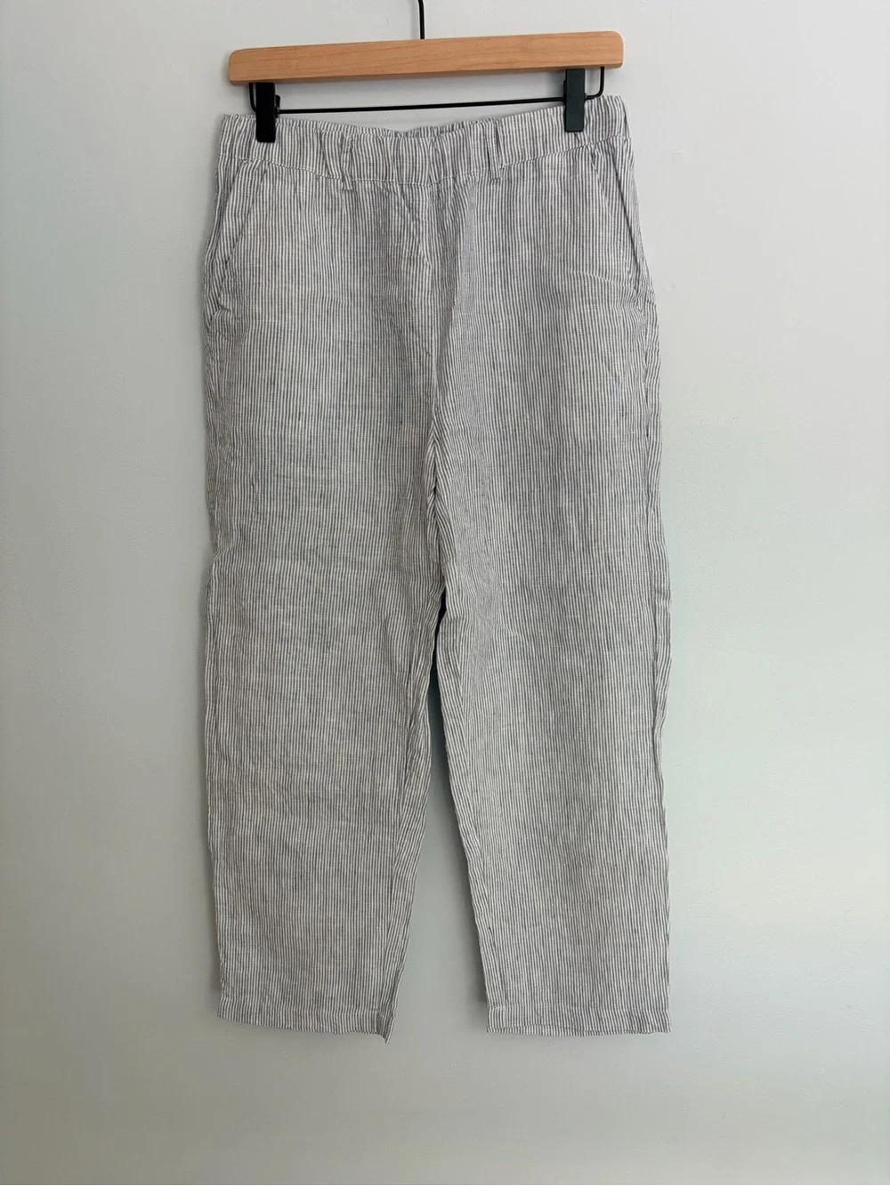 Quince 100% European Linen Pinstripe Linen Pants